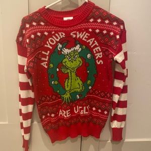 Grinch Ugly Sweater with Tags Still on!❤️💚